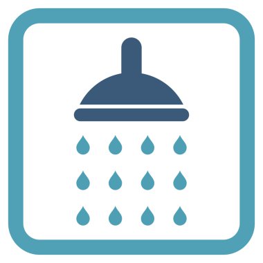 Duş düz vektör simgesi