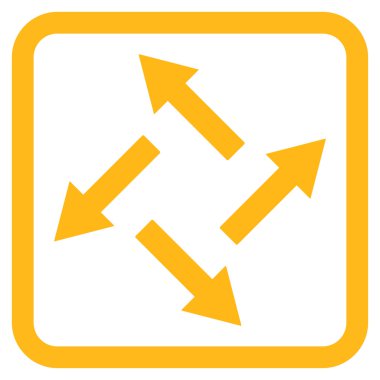 Santrifüj oklar düz vektör simgesi