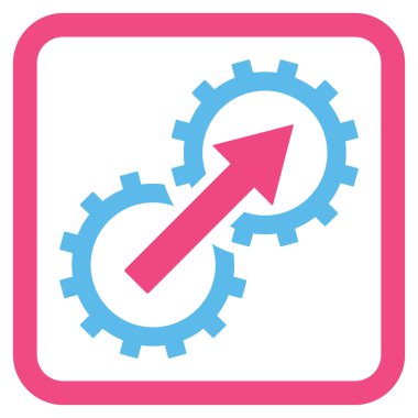 Dişli Tümleştirme düz vektör simgesi