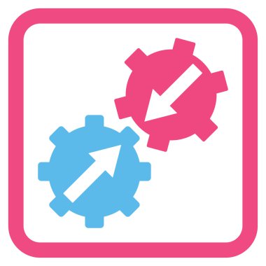 Dişli Tümleştirme düz vektör simgesi