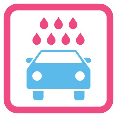 Araba duş düz vektör simgesi