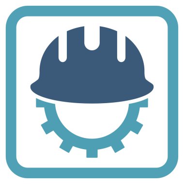 Geliştirme işçisi düz vektör simgesi