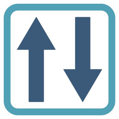 Dikey Çevir okları vektör simge düz