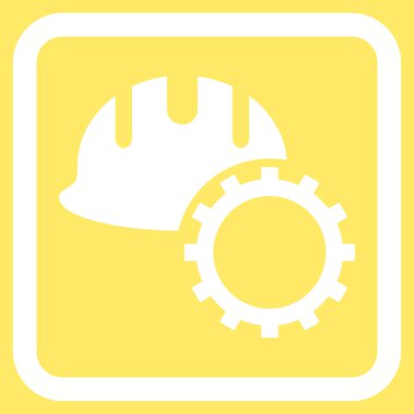 Geliştirme işçisi düz vektör simgesi