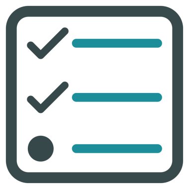 Kontrol Listesi Düz Vektör Simgesi