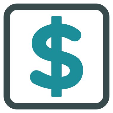 Dolar düz vektör simgesi