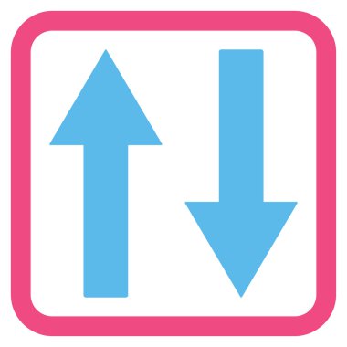 Dikey Çevir okları vektör simge düz