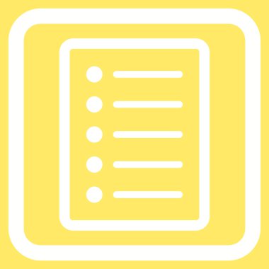 Liste sayfa düz vektör simgesi