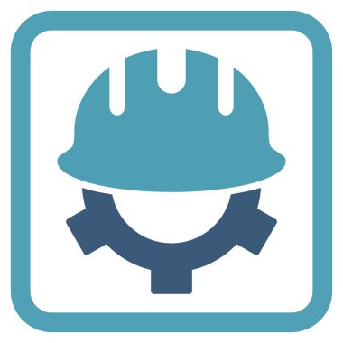 Geliştirme kask düz vektör simgesi