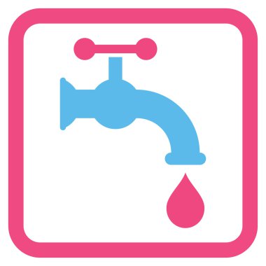 Su musluk düz vektör simgesi