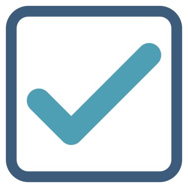 Tamam düz vektör simgesi