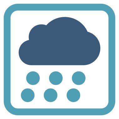 Yağmur bulutu düz vektör simgesi