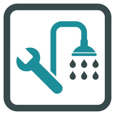 Sıhhi tesisat düz vektör simgesi