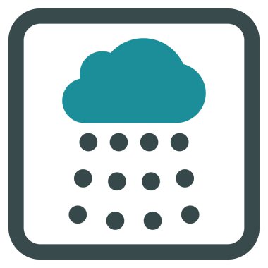 Yağmur bulutu düz vektör simgesi