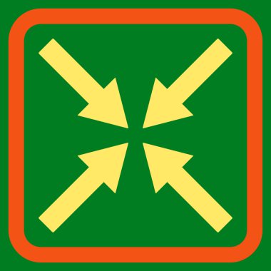 Merkezi oklar düz vektör simgesi