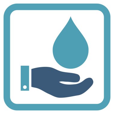 Su hizmet düz vektör simgesi