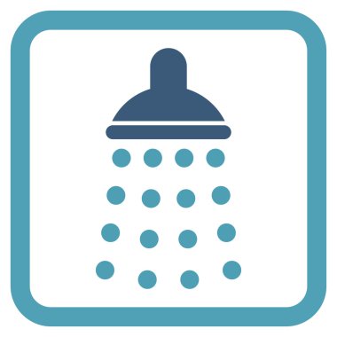 Duş düz vektör simgesi