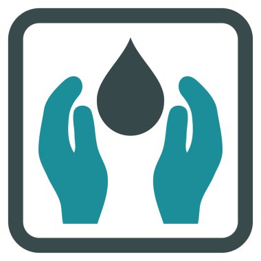 Su bakımı düz vektör simgesi