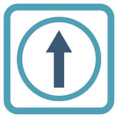 Yukarı yönlü ok düz vektör simgesi