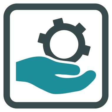 Mühendislik hizmet düz vektör simgesi