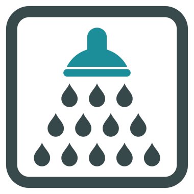 Duş düz vektör simgesi