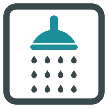 Duş düz vektör simgesi