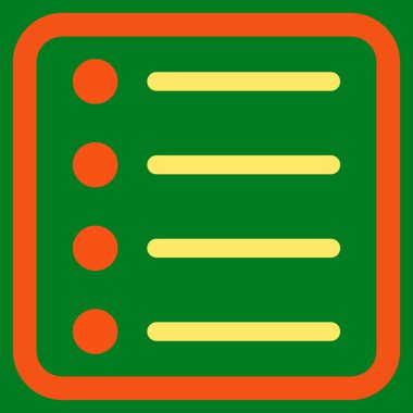 Öğeleri düz vektör simgesi