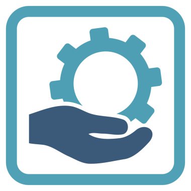 Hizmet düz vektör simgesi