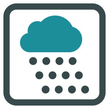 Yağmur bulutu düz vektör simgesi