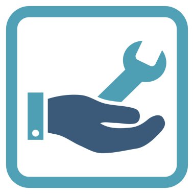 Onarım hizmeti düz vektör simgesi