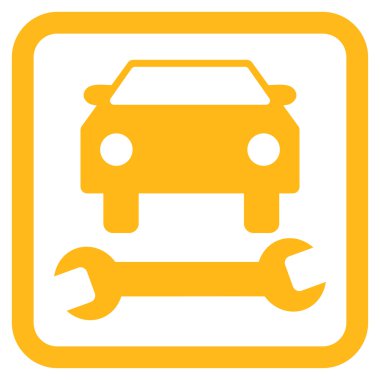 Araba tamir düz vektör simgesi