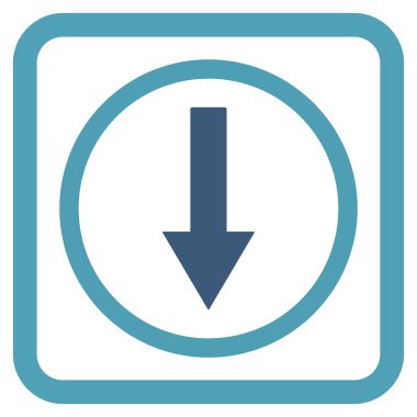 Rownded ok düz vektör simgesi