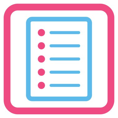 Liste sayfa düz vektör simgesi