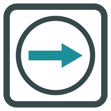 Sağ yuvarlak ok düz vektör simgesi