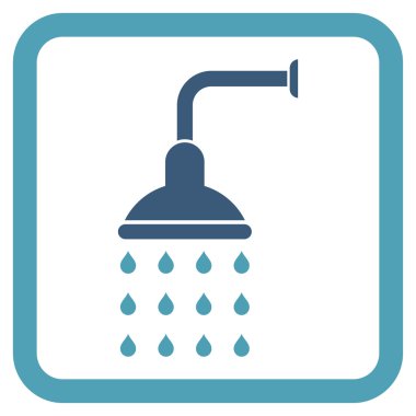 Duş düz vektör simgesi