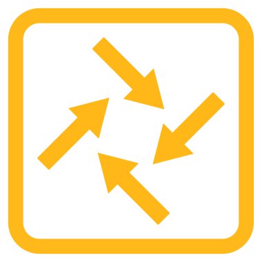 Merkezcil oklar düz vektör simgesi