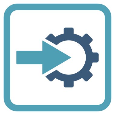 COG Tümleştirme düz vektör simgesi