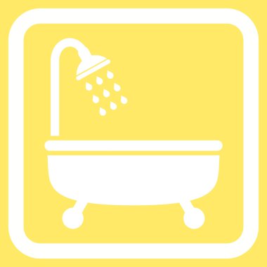 Duş banyo düz vektör simgesi