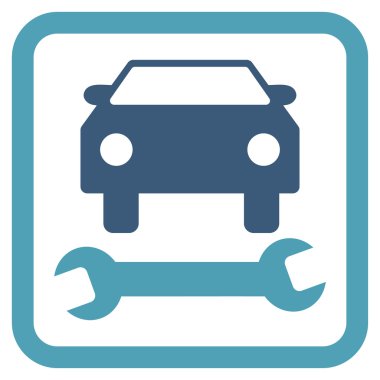 Araba tamir düz vektör simgesi