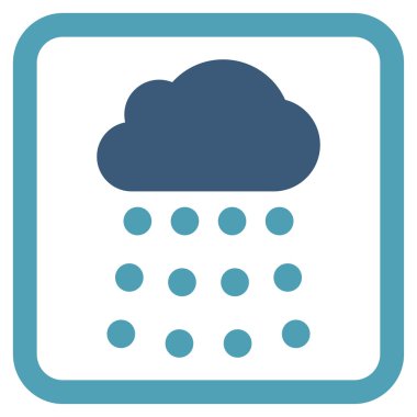 Yağmur bulutu düz vektör simgesi