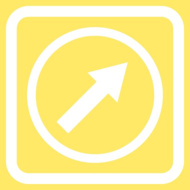 Yukarı sağ yuvarlak ok düz vektör simgesi