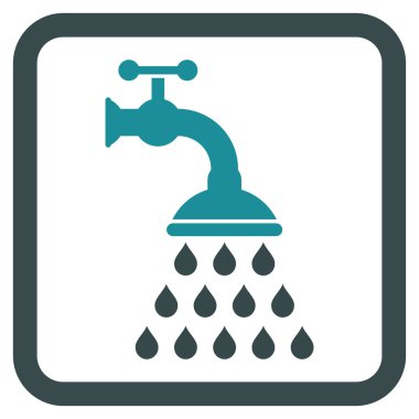 Duş musluk düz vektör simgesi