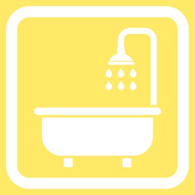 Duş banyo düz vektör simgesi