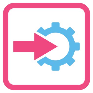 COG Tümleştirme düz vektör simgesi