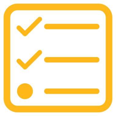 Kontrol Listesi Düz Vektör Simgesi