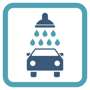 Araba duş düz vektör simgesi