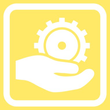 Geliştirme hizmet düz vektör simgesi