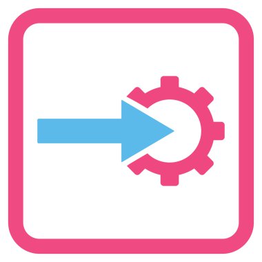 COG Tümleştirme düz vektör simgesi