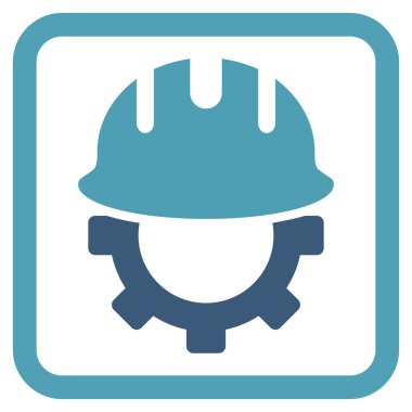 Geliştirme işçisi düz vektör simgesi