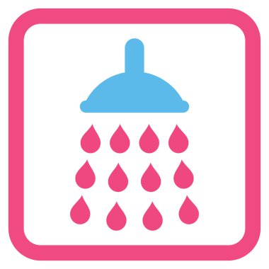 Duş düz vektör simgesi